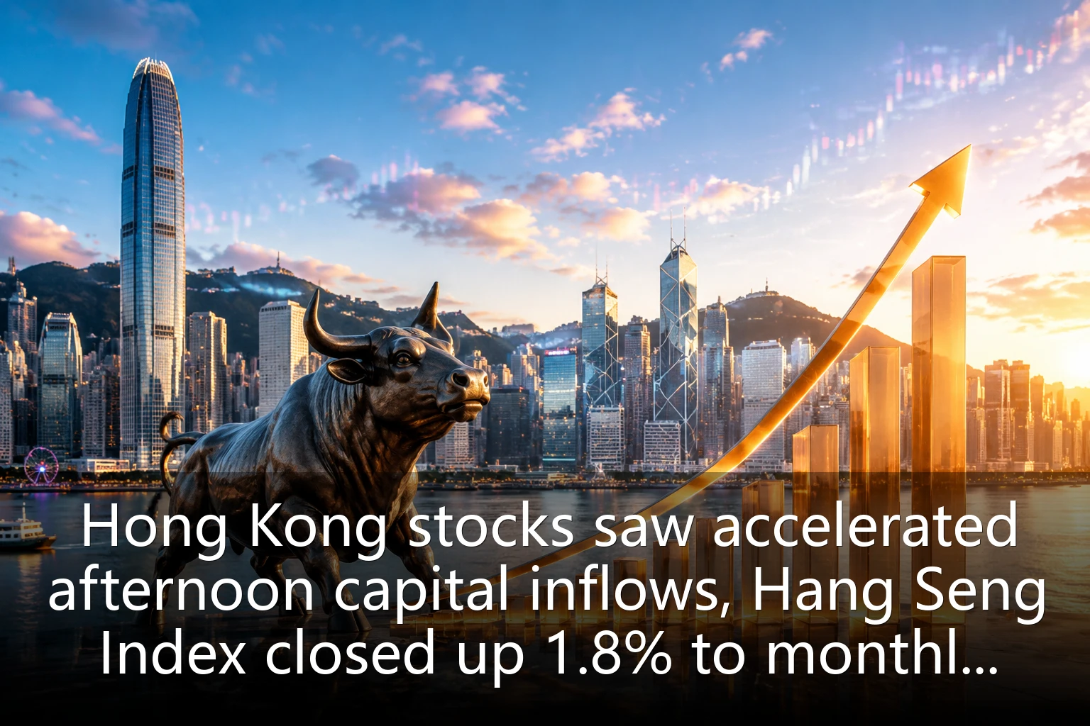 Hong Kong stocks saw accelerated afternoon capital inflows, Hang Seng Index closed up 1.8% to monthly high