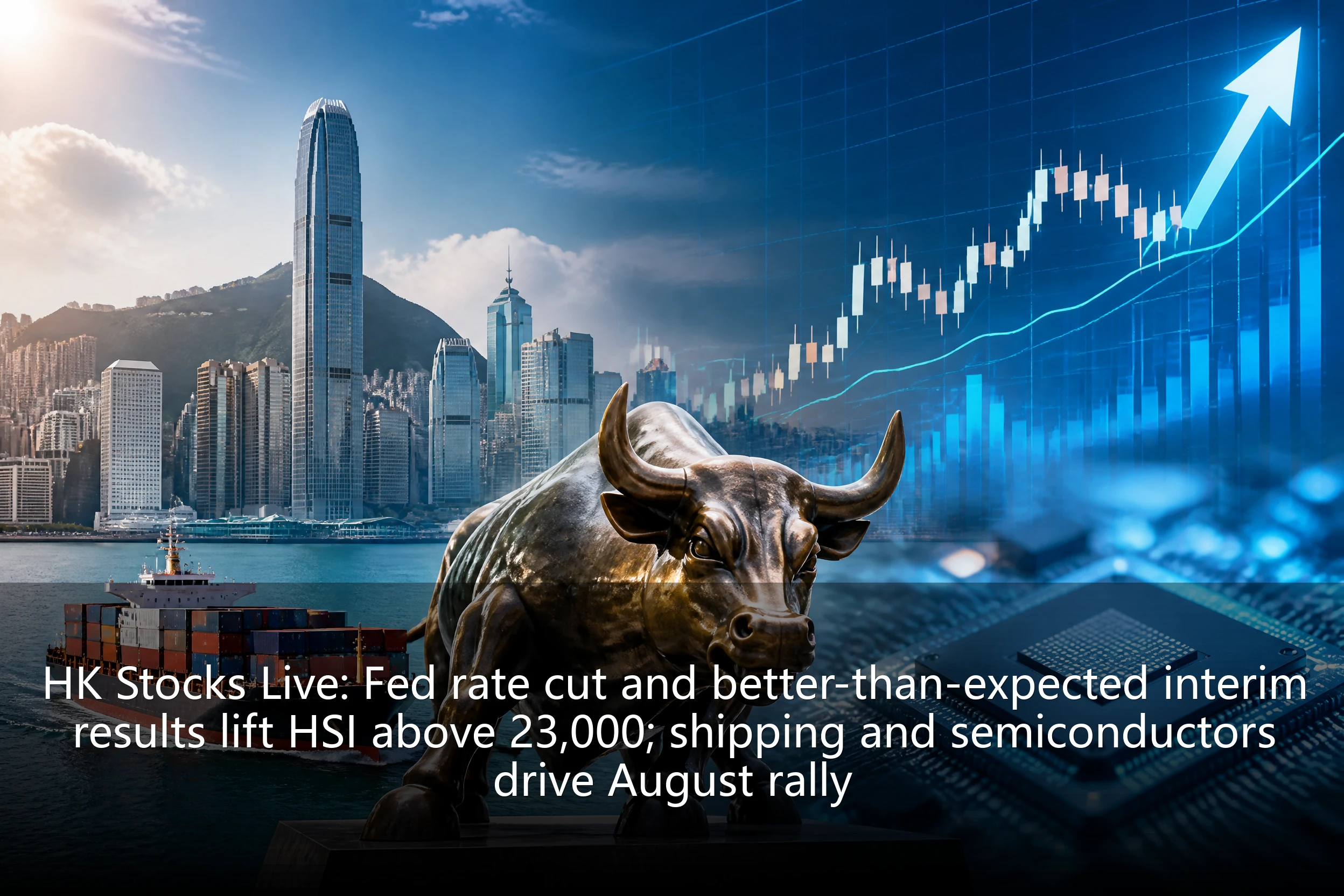HK Stocks Live: Fed rate cut and better-than-expected interim results lift HSI above 23,000; shipping and semiconductors drive August rally