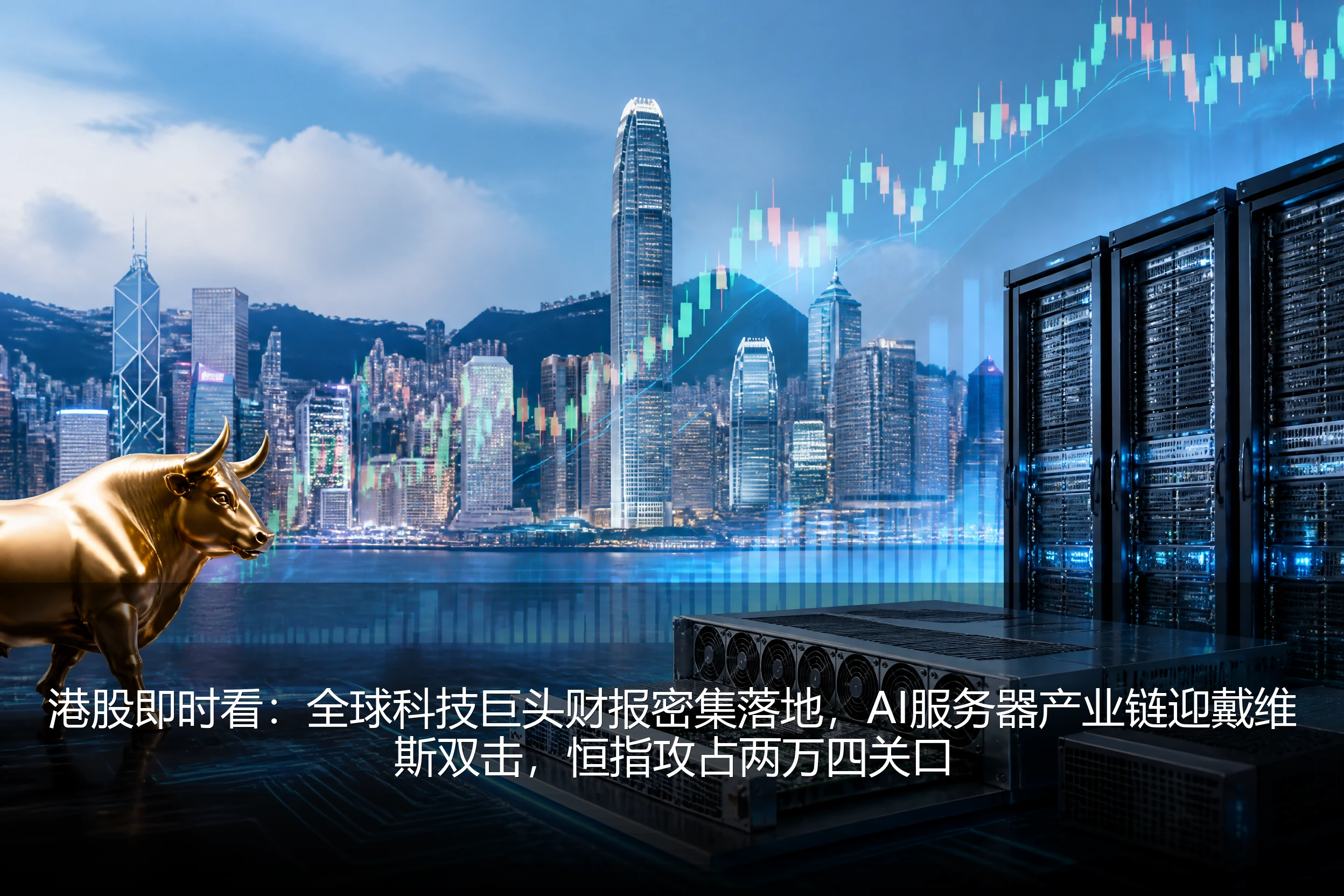 港股即时看：全球科技巨头财报密集落地，AI服务器产业链迎戴维斯双击，恒指攻占两万四关口