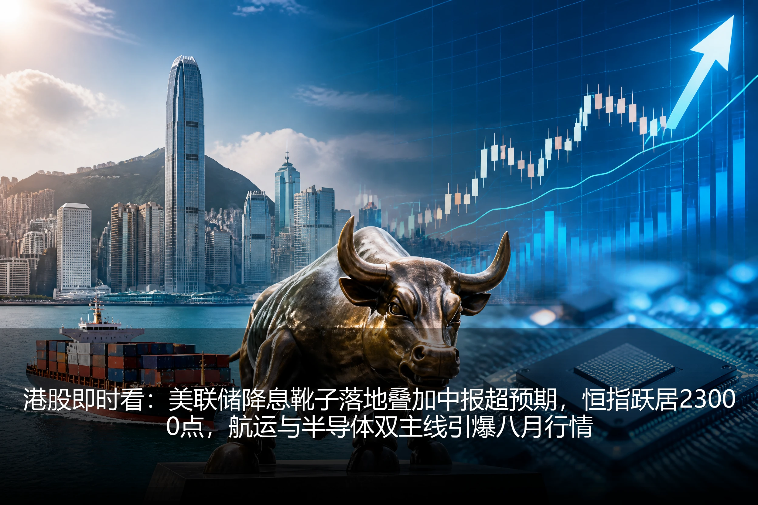 港股即时看：美联储降息靴子落地叠加中报超预期，恒指跃居23000点，航运与半导体双主线引爆八月行情